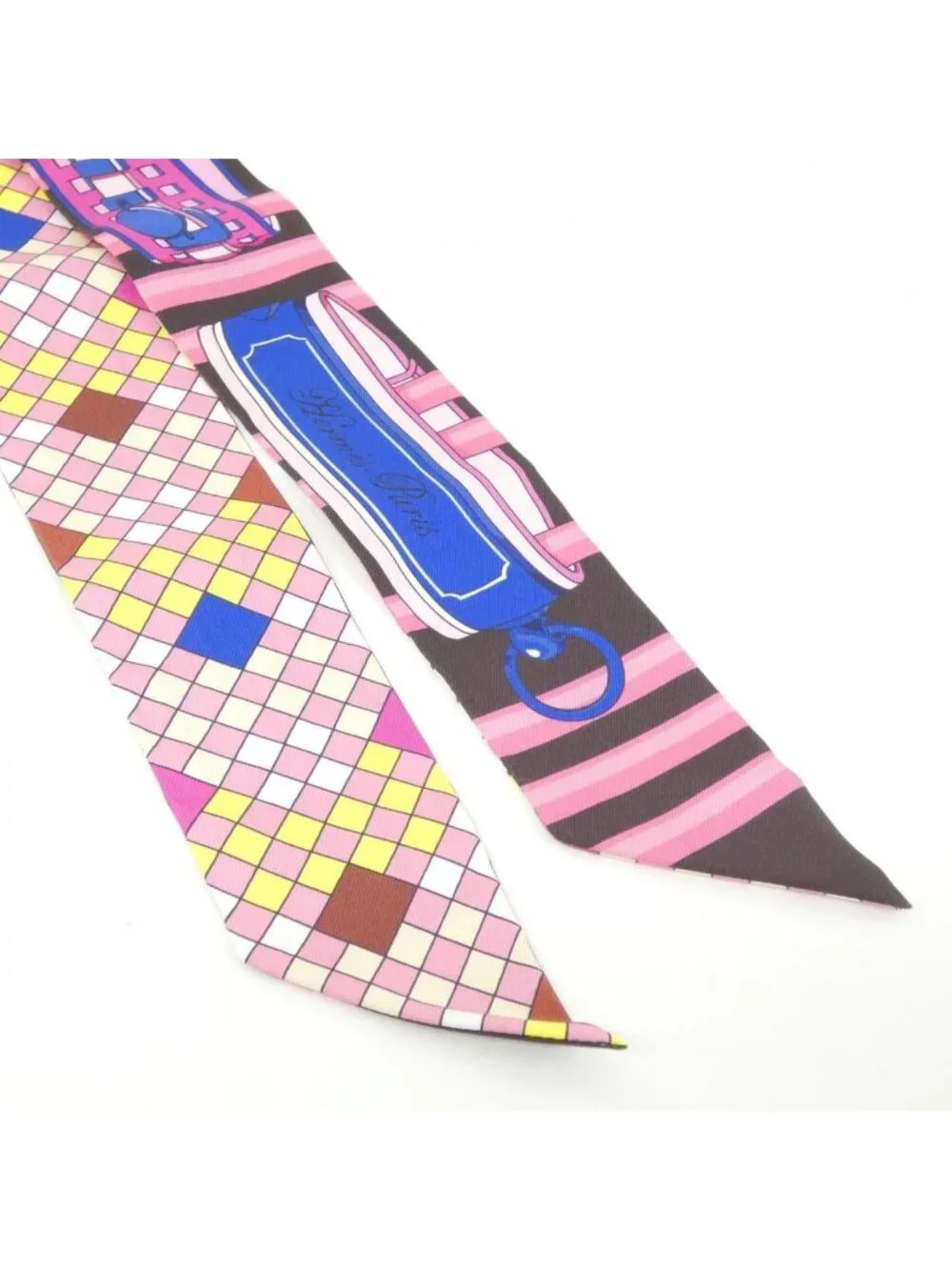 Hermes Colliers de Chiens Remix Twilly Scarf